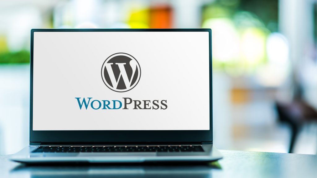 WordPress on a computer